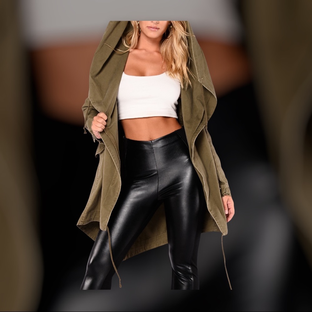 olive green jacket fashionnova army green